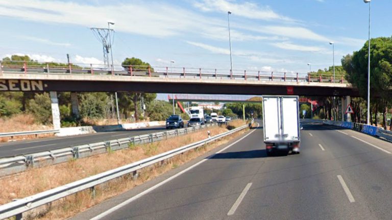 La nueva cara del puente del enlace sur sobre la M-607