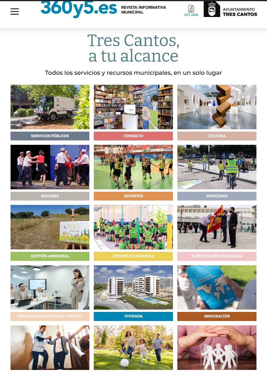 El nuevo portal digital Tres Cantos, a tu alcance reúne todos los servicios municipales